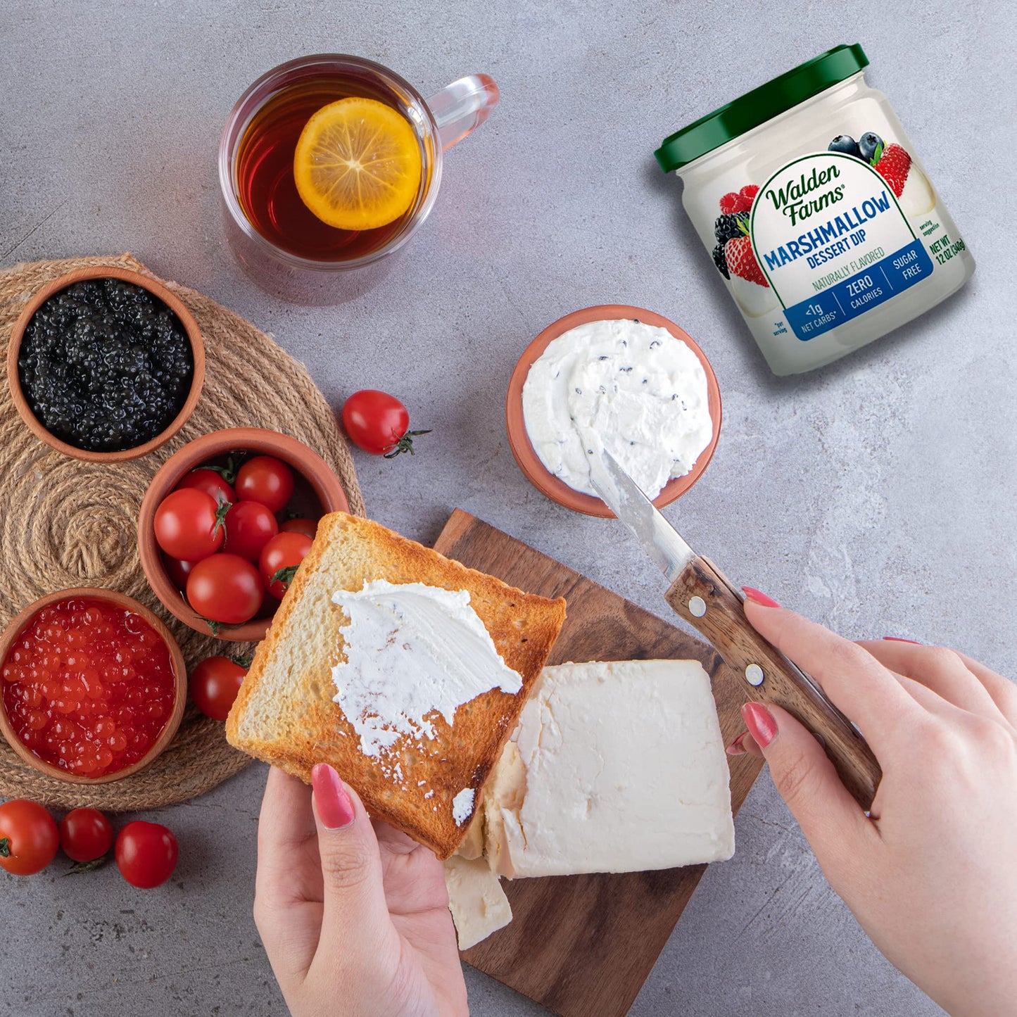 Walden Farms Marshmallow Dipping 12 oz Jar  Smooth  Creamy Vegan Paleo and Keto Friendly 0g Net Carbs  Perfect for Fruit Platters Ice Cream Parfait Smoothies Crackers and More