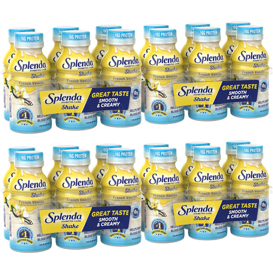 SPLENDA Diabetes Care Shakes  Meal Replacement Shake French Vanilla 8 Fl Oz Pack of 24