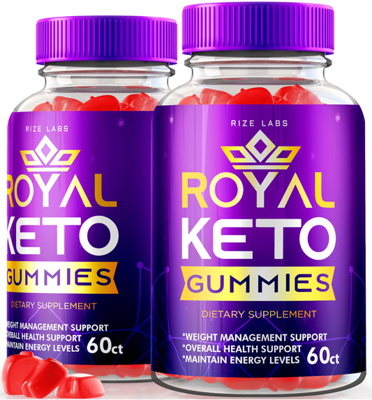 rize labs - Royal Keto ACV Organic Gunmies, Belly Fat Diet, Support Weight Loss for Men and Women with Apple Cider Vinegar, Provides Extra Strength (120 Gummies) (2 Pack)