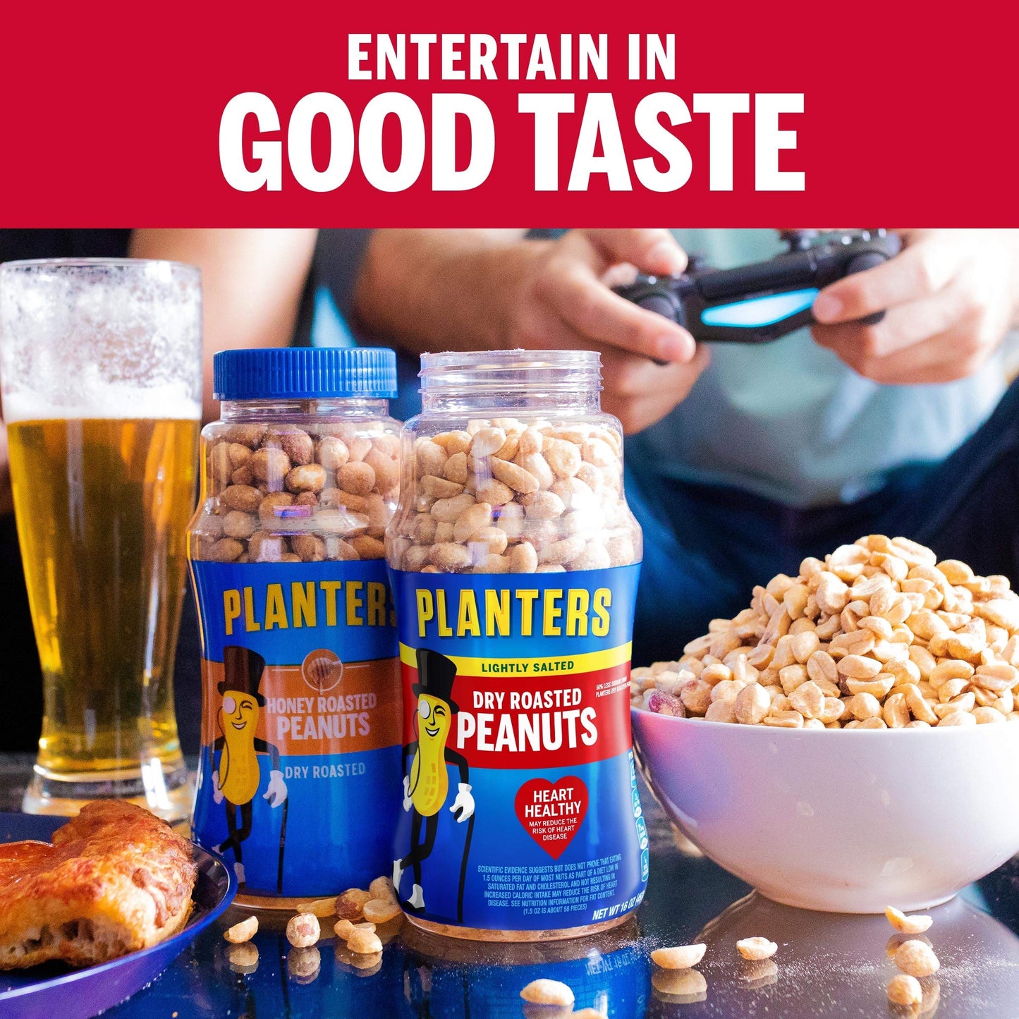 PLANTERS Lightly Salted Dry Roasted Peanuts 16 oz Resealable Jar  Peanut Snack  Great Movie Snack Active Lifestyle Snack and Party Size Snack  Kosher Peanuts Pack of 12