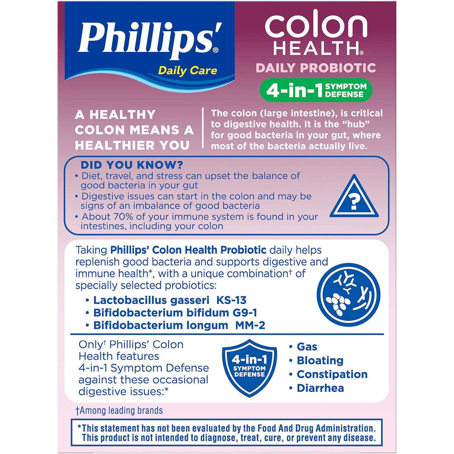Phillips' Colon Health Probiotic Capsules, 30-Count Bottle - Buy Packs and SAVE (Pack of 4)