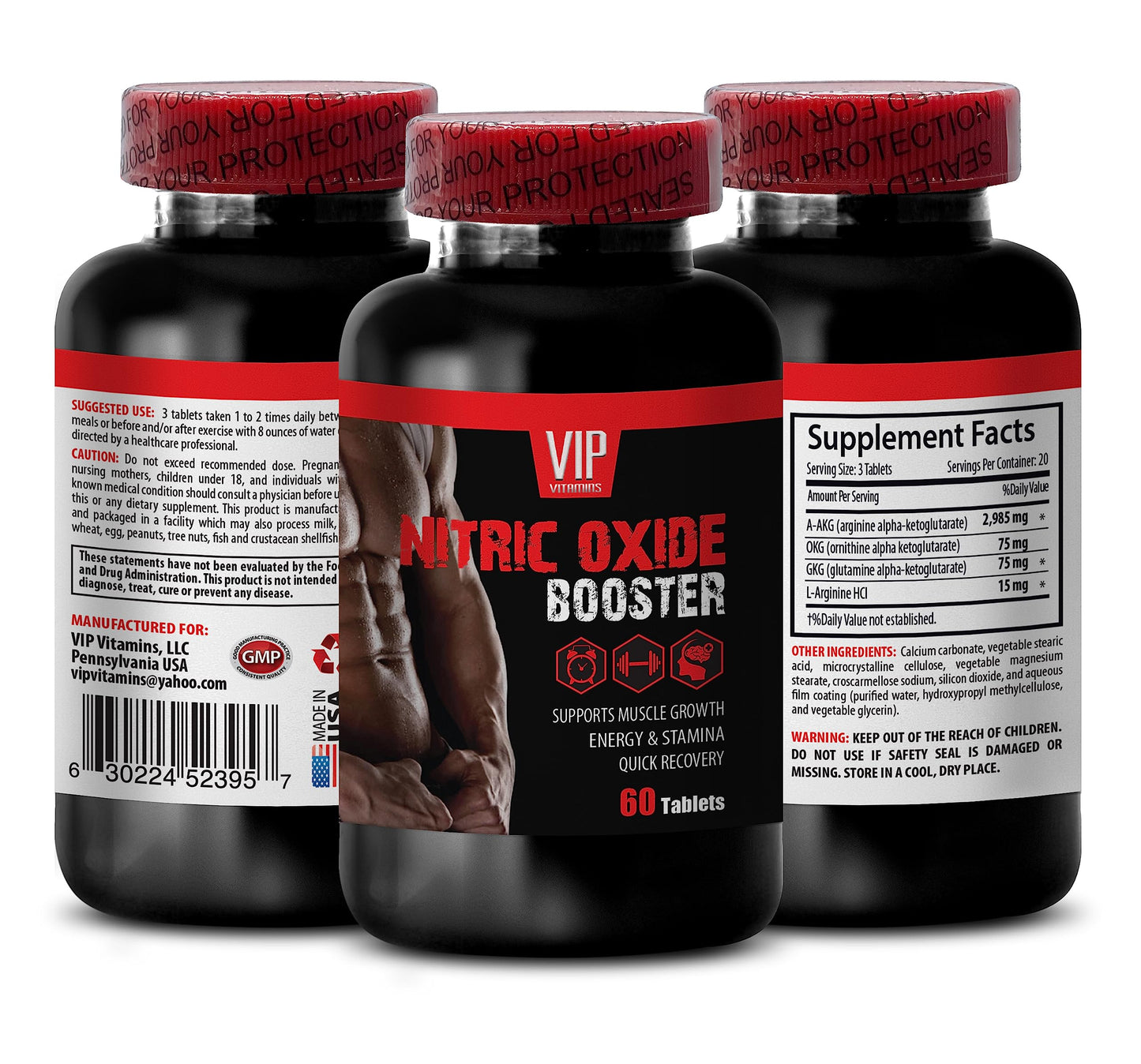 muscle pills - NITRIC OXIDE PRE WORKOUT 2400MG - nitric oxide supplements for men, muscle relaxer pills for the back pain, recovery supplement post workout, muscle builder for men 1 Bottle 60 Capsules