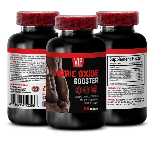muscle pills - NITRIC OXIDE PRE WORKOUT 2400MG - nitric oxide supplements for men, muscle relaxer pills for the back pain, recovery supplement post workout, muscle builder for men 1 Bottle 60 Capsules