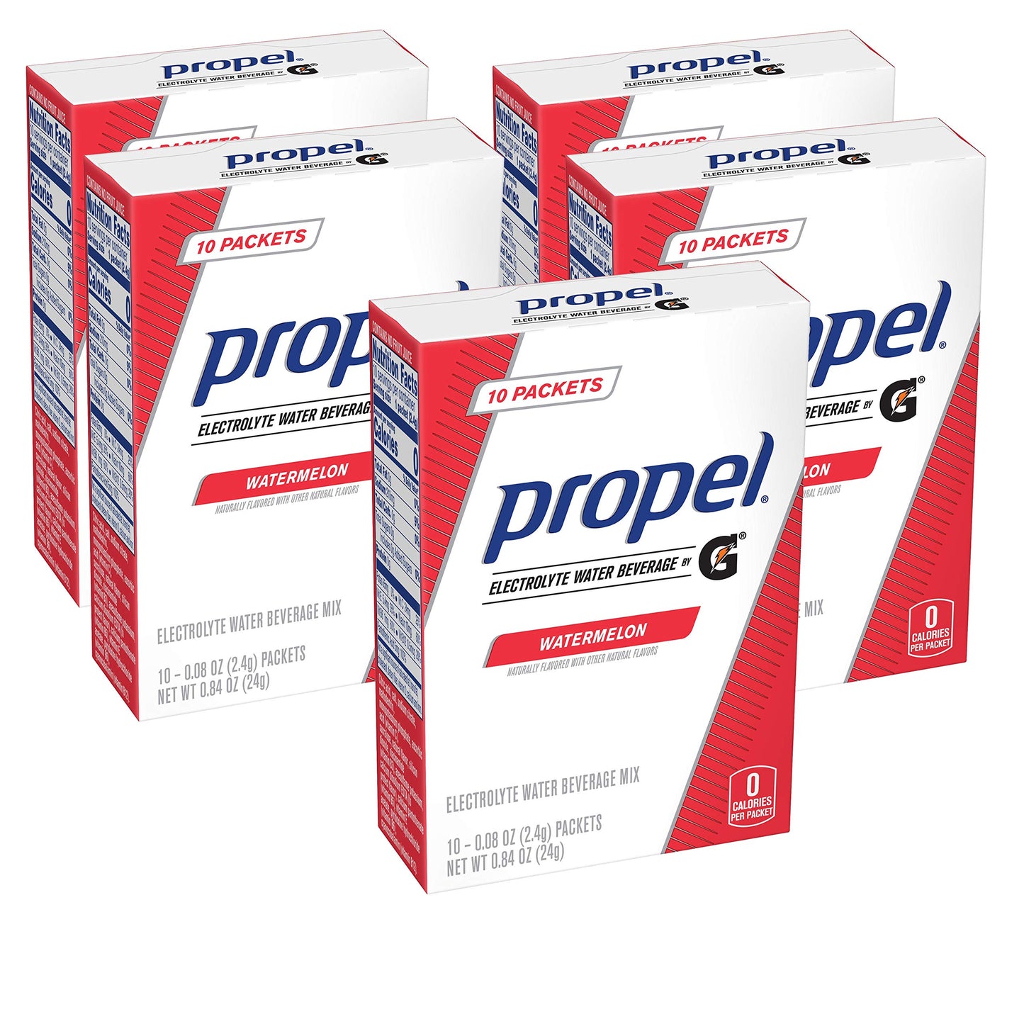 Propel Powder Packets Watermelon with Electrolytes Vitamins and No Sugar 50 Count