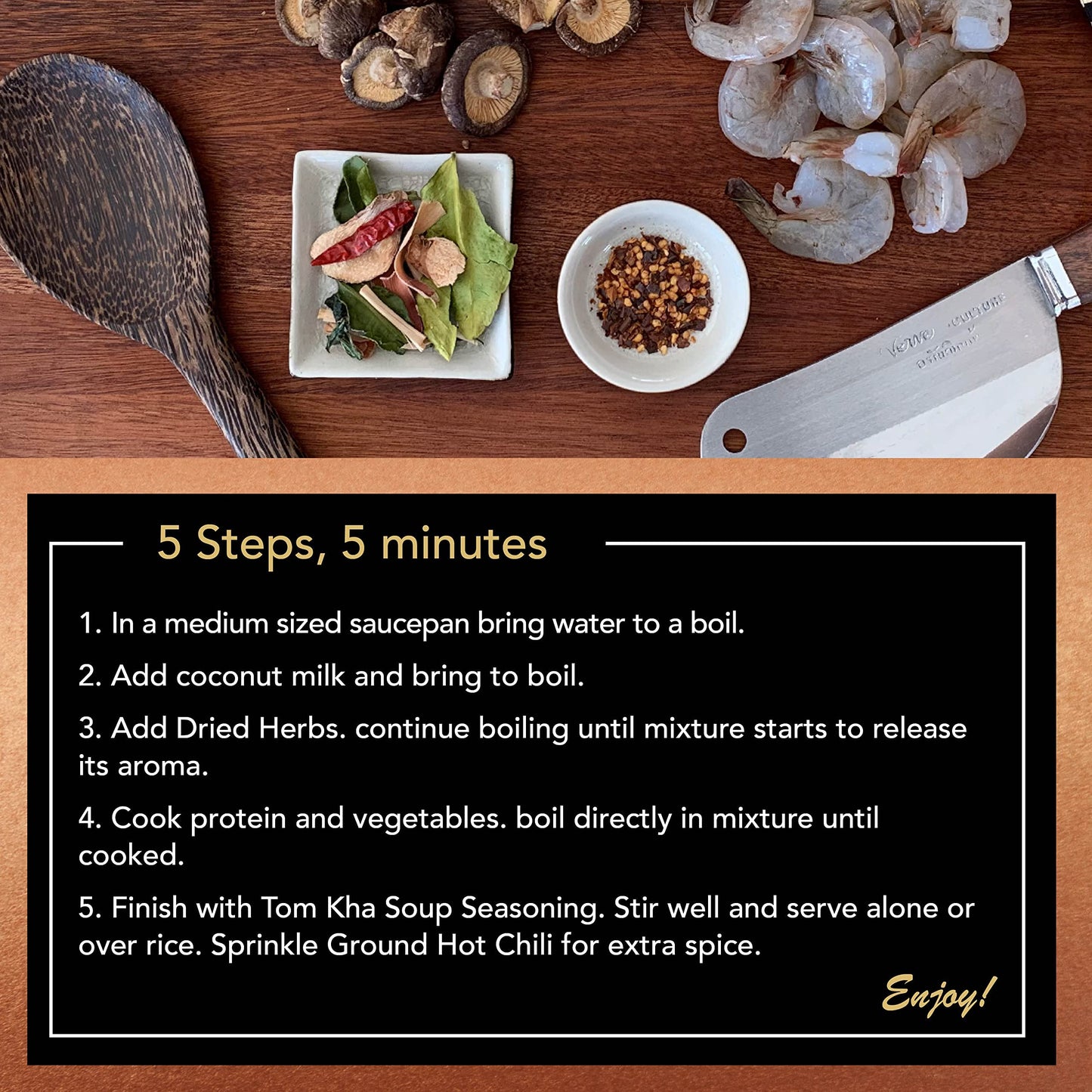 Thai for Two Cooking Kit by Verve CULTURE  USDAOrganic Tom Kha Soup Cooking Kit  Authentic Thai Cuisine  Unique Cooking Gift Set  Vegan GlutenFree  Made in Thailand