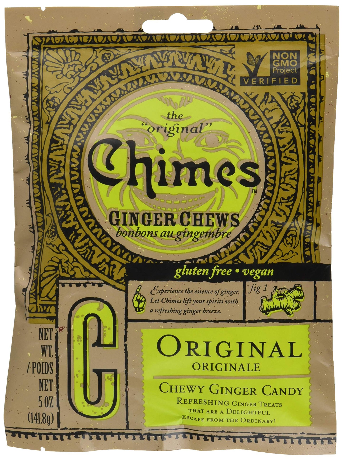 Chimes Ginger Chews Original 5 Ounce Pack of 1
