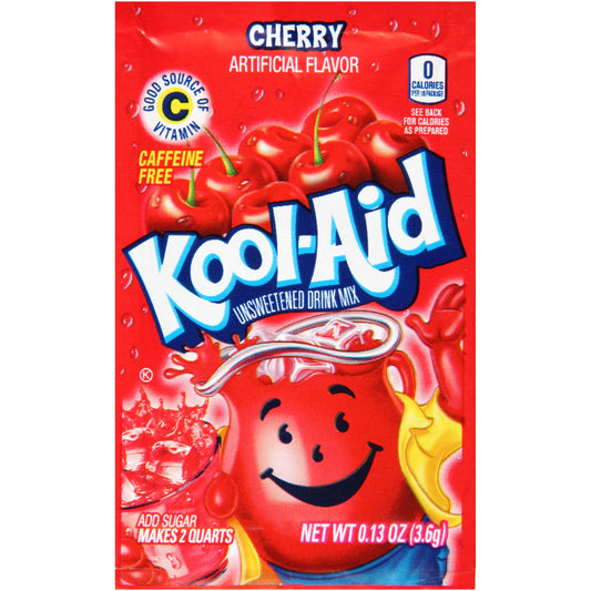 Kool Aid Cherry Powdered Drink Mix 013oz Packets Pack of 192
