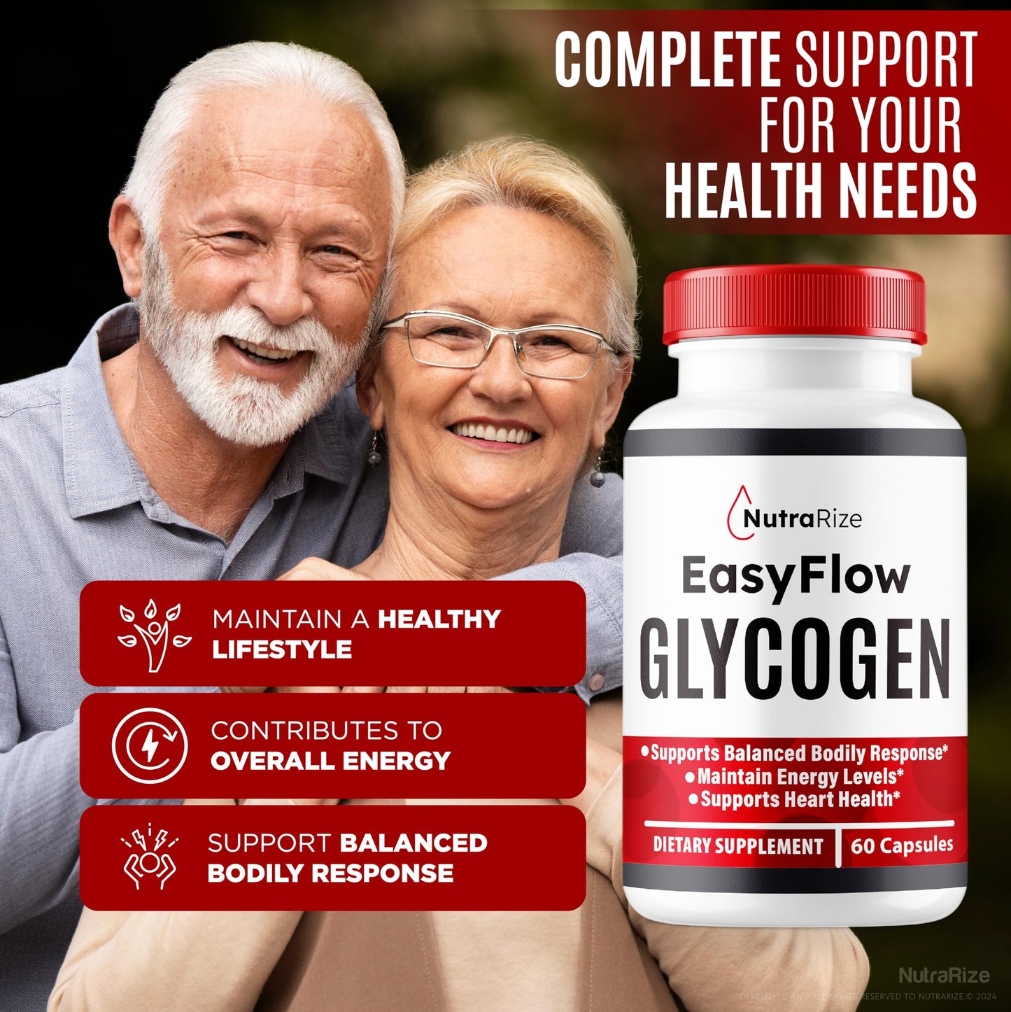 NutraRize (3 Pack) Easy Flow Glycogen, EasyFlow Glycogen Support Capsules, Easy Flow Glyco Optimizer, Official EasyFlow Glyco Optimiser Caps, Easy Flow Detox Cleanse, Easy Flow Glycol (180 Capsules)