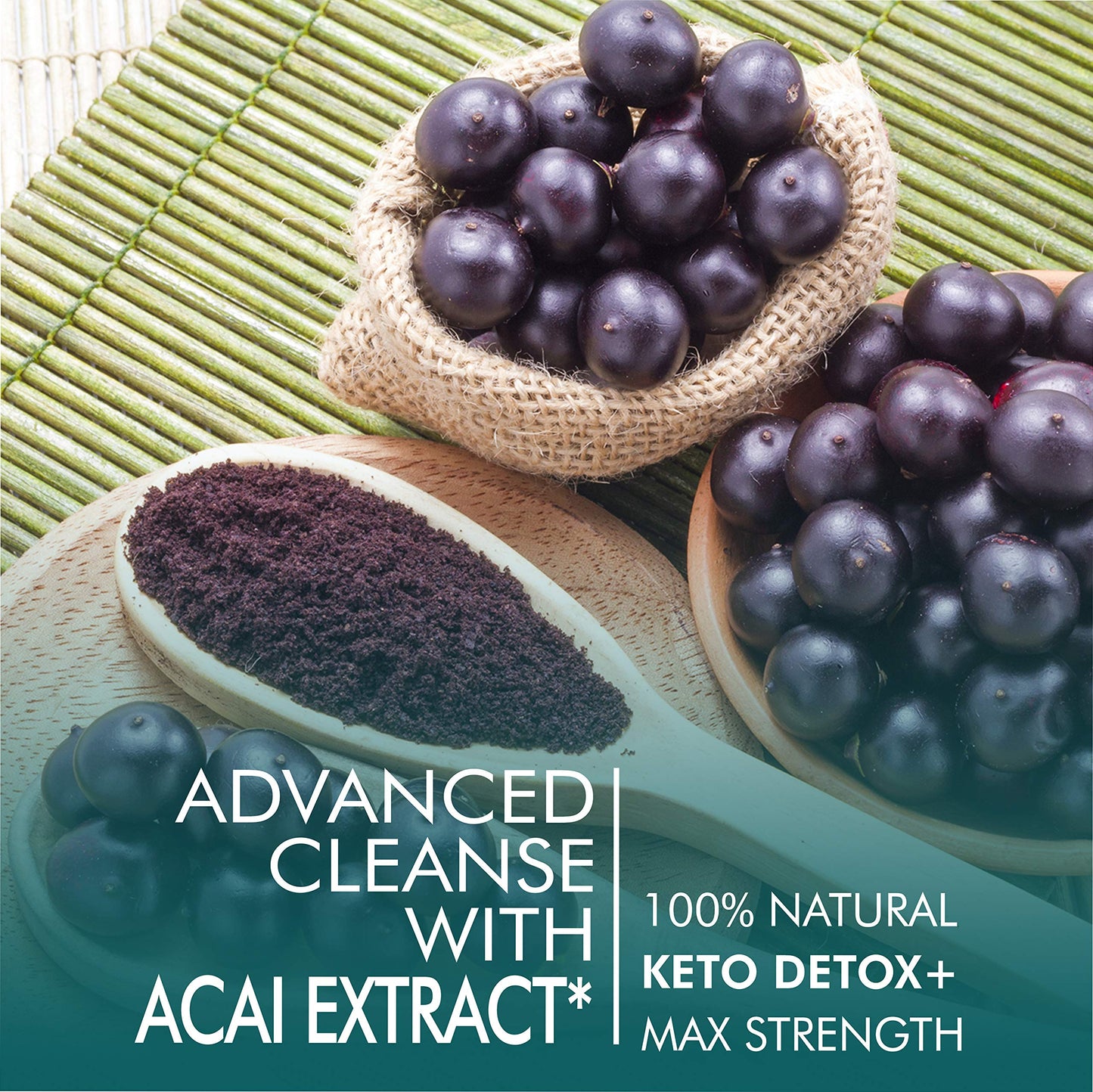 Keto Colon Cleanser Detox for Weight Flush, Advanced Gut Cleanse Detox for Women & Men with Acai Berry Extract, Psyllium Husk, Elm, Aloe & Papays - Relief & Support, Non-GMO Colon Cleanse, 60 Capsules