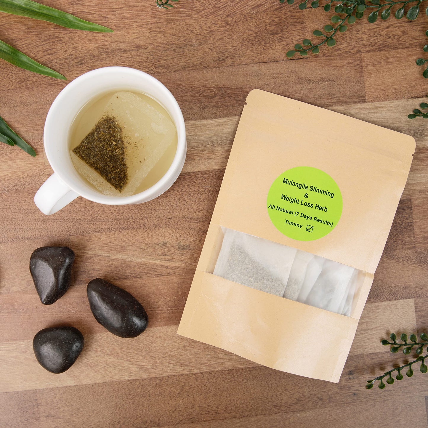 Naturally Slim Herbal Tea Blend: Body Shaping, Metabolism Boosting, Appetite Suppressing, Detox & Wellness Tea, 24 Tea Bags for Healthier You (Tummy)