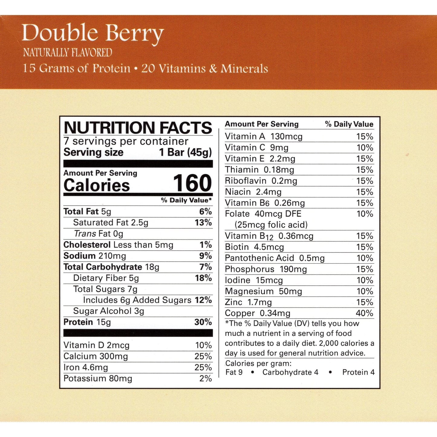 Weight Loss Systems Double Berry Protein Bars, 15g Protein, Low Calorie, Low Fat, Vitamin Fortified, Aspartame Free, High Fiber, Certified Kosher, 7 Count Box