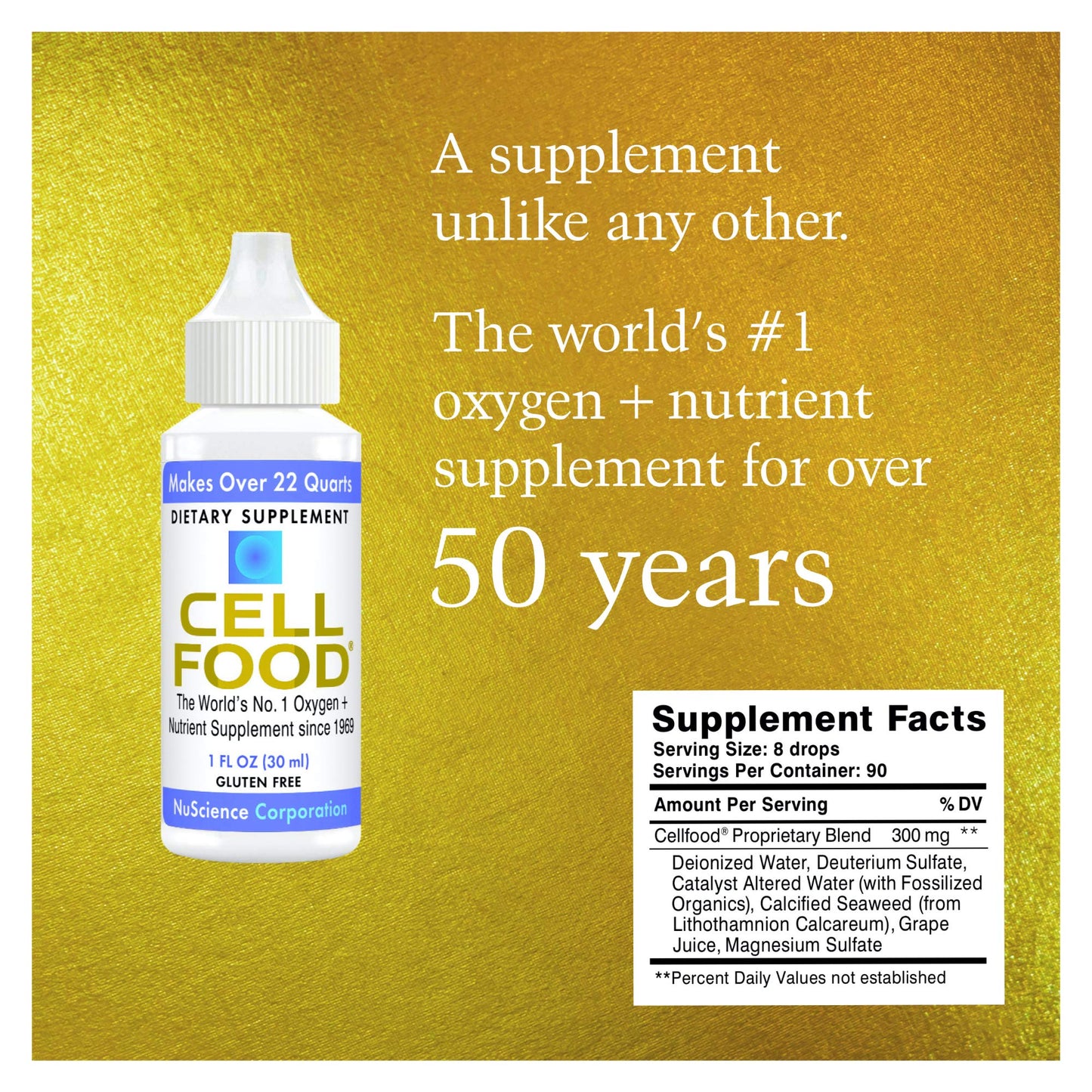 Cellfood Oxygen Boost - 1 fl oz, 10 Pack - Liquid Oxygen Supplement for Lymphatic Drainage, Altitude Sickness, Jet Lag, Fatigue, Headaches, Hangovers & Energy - Gluten Free, Cert. Kosher