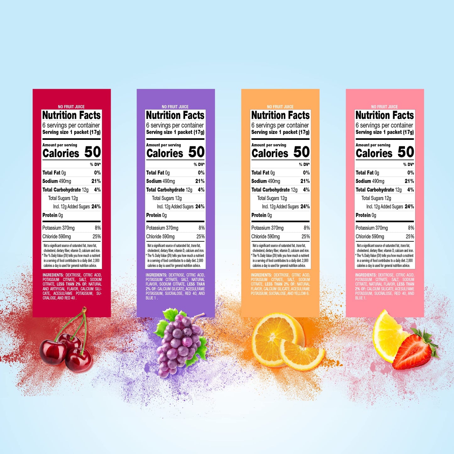 Amazon Basic Care Electrolyte Powder Packets, Strawberry Lemonade, 6 Count (Pack of 1)