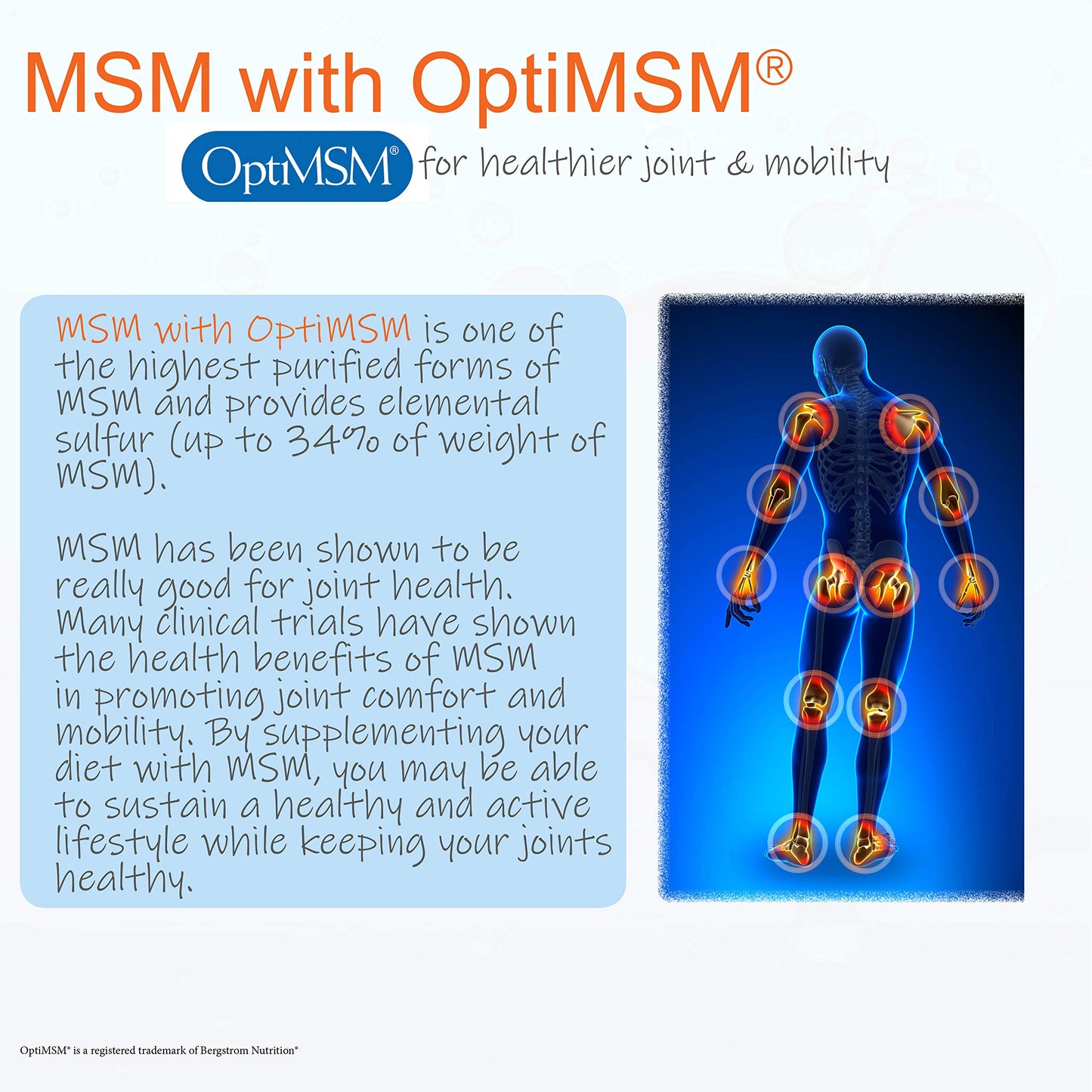 Doctors Best MSM, Supports Hair, Skin, Nails, & Joints, Non-GMO, Gluten Free, Vegan 120 Tablets