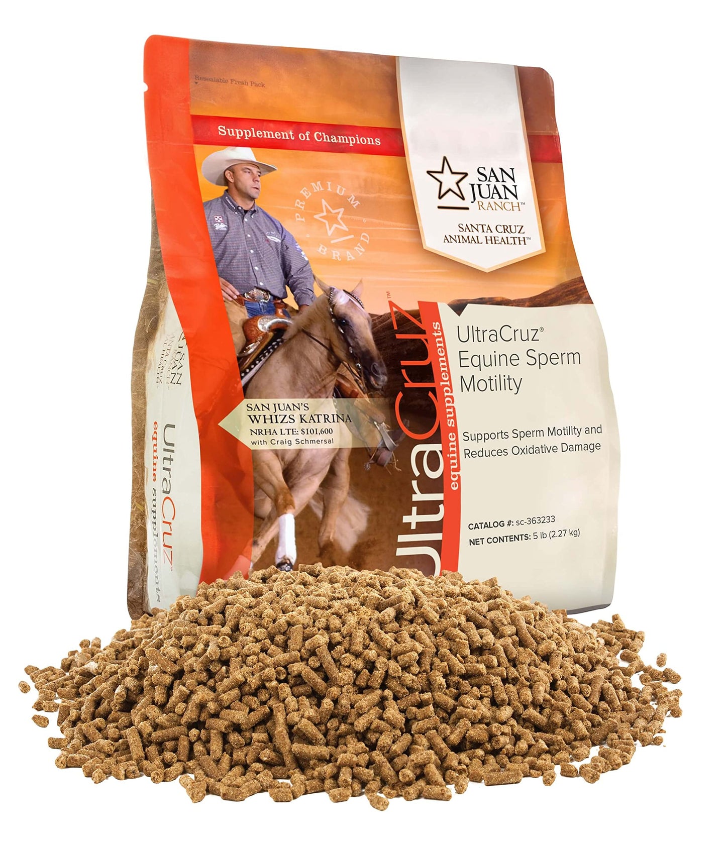 UltraCruz Equine Sperm Motility Enhancer Supplement for Horses, 5 lb Pellet