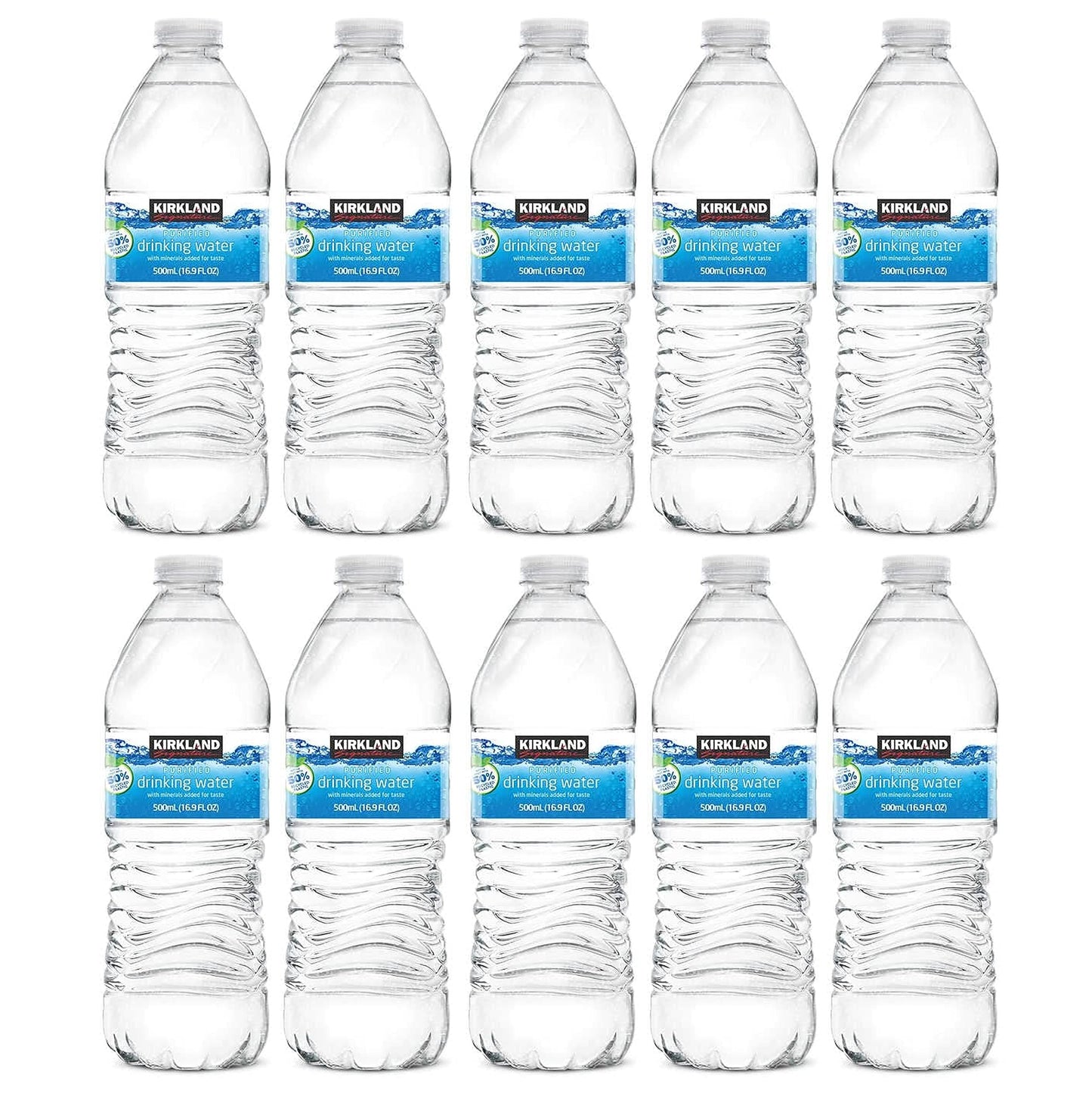 Blue Ribbon Kirkland Signature Purified Drinking Water 169 Fl Oz Pack of 10 Total of 169 Fl Oz