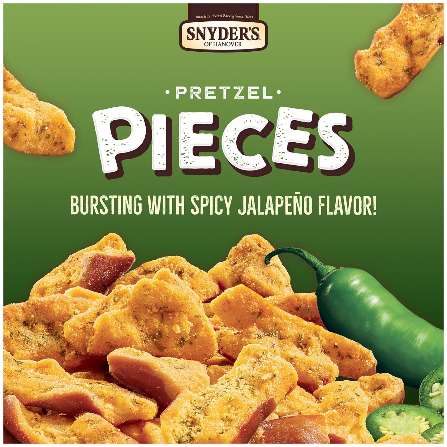 Snyders of Hanover Pretzel Pieces Jalapeno 1125 Oz