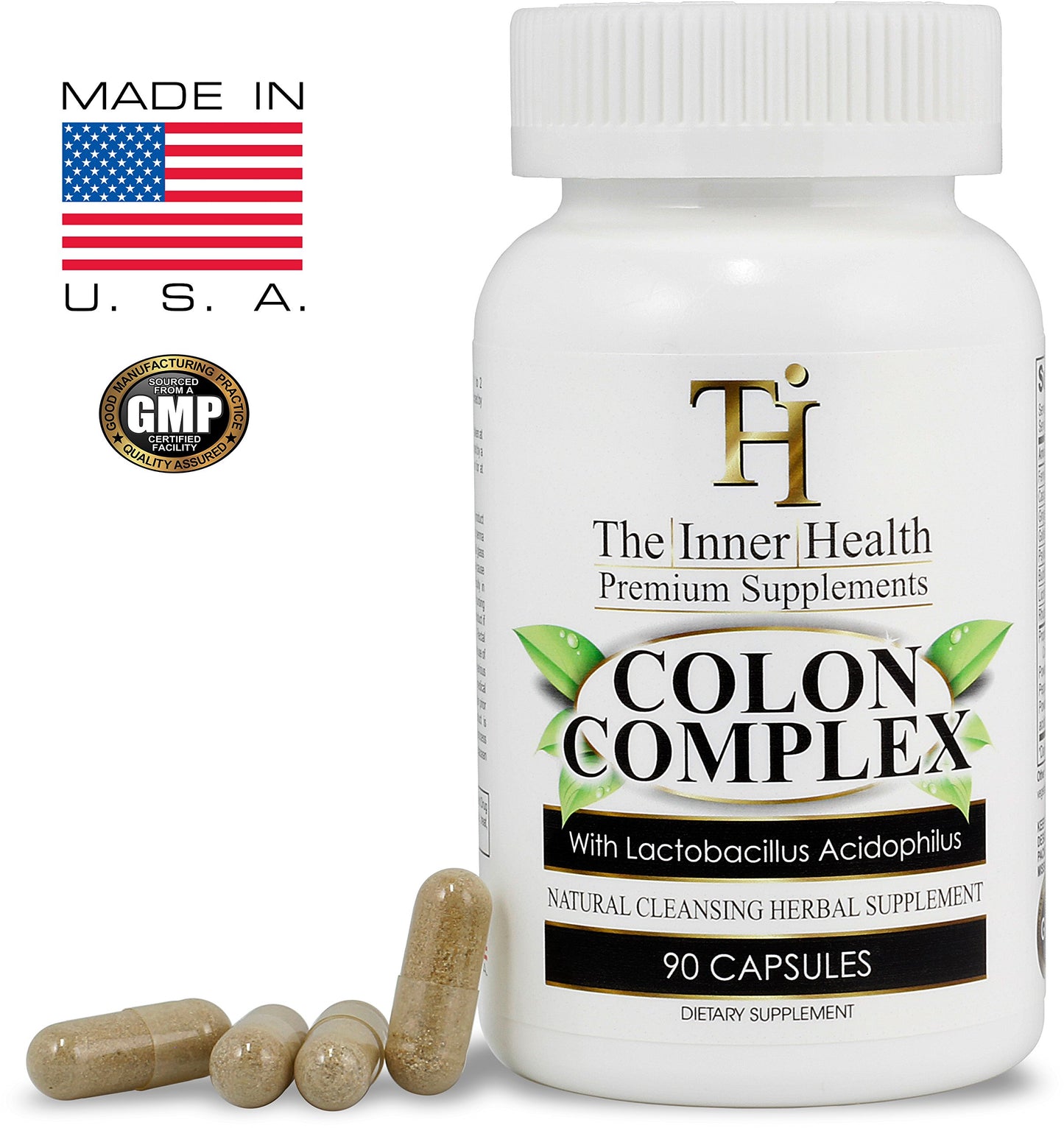 The Inner Health Colon & Gut Cleanse Detox Formula - Supporting Gut Health, Purification - Containing Lactobacillus Acidophilus Probiotic, Aloe Vera, Licorice Root & More