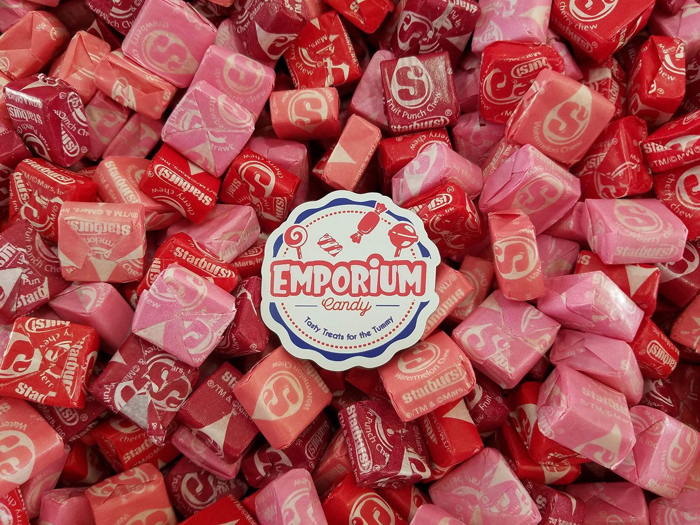 FaveReds  15 lbs of Delicious Fresh Assorted Strawberry Watermelon Cherry Fruit Punch Bulk Wrapped Taffy Candy