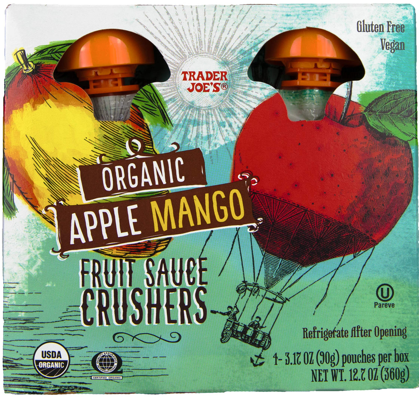 Trader Joes Organic Apple Mango Fruit Sauce Crushers
