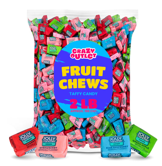 JOLLY RANCHER Chews Assorted Fruit Candy Bulk Pack 2 Pounds About 190 Count