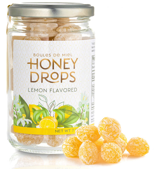 Gourmanity Honey Candy Lemon Drops Surprise Lemon Flavoured Honey Filling Soothing  Sweet Treat Carefully Crafted with Natural Honey Made in Provence France 7oz