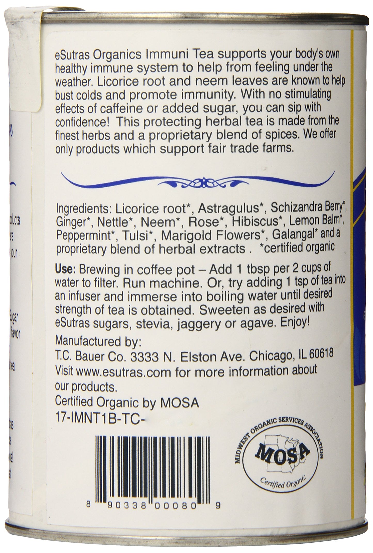 eSutras Organics Herbal Medicinal Tea ImmuniTea 25 Ounce Package May Vary