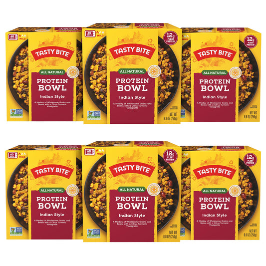 TASTY BITE Indian Protein Bowl 88 Ounce Pack of 6 Ready to Eat Microwaveable Vegan 12 Grams Plant Protein