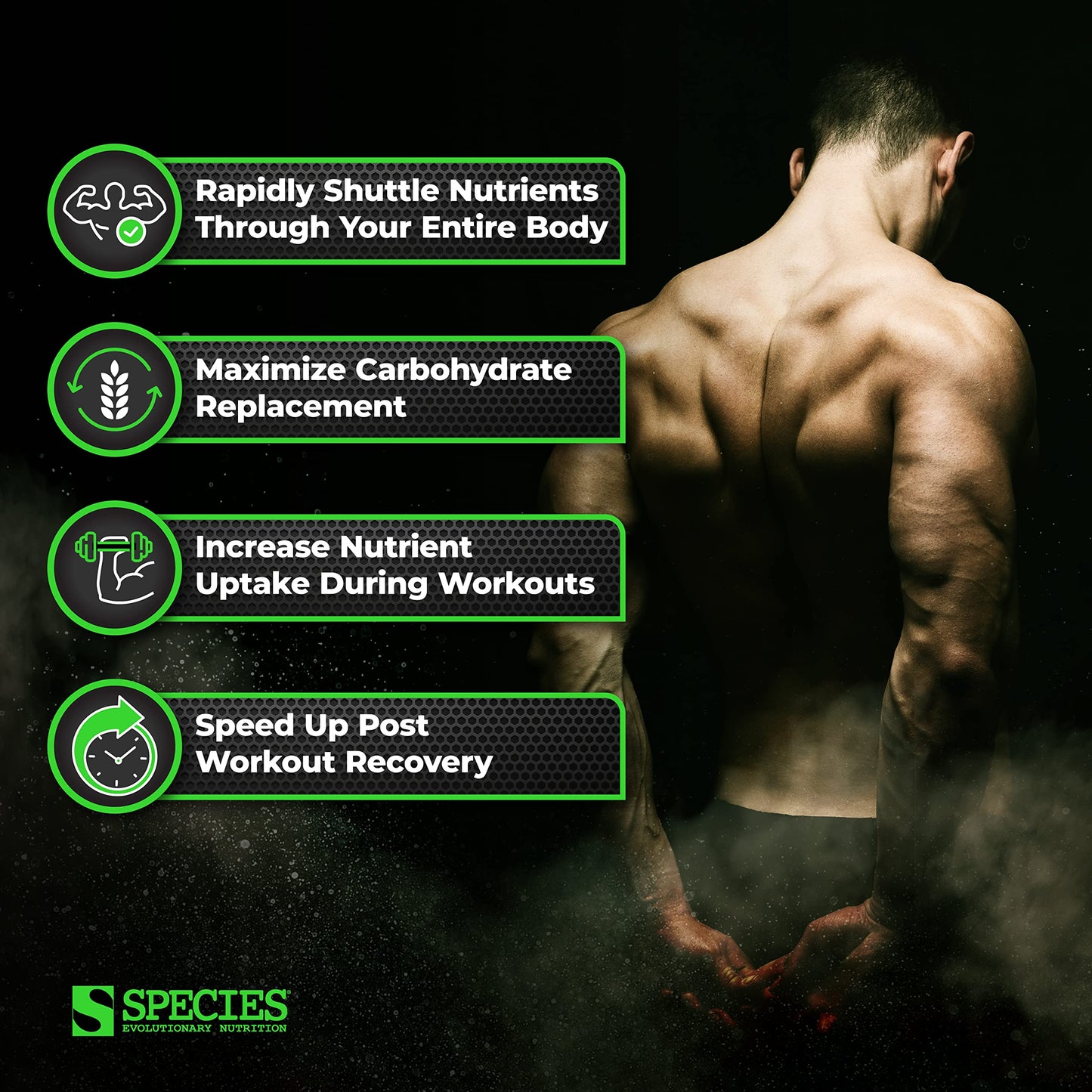 Species Nutrition Carbolyze Carbohydrate Powder Supplement, No Bloating or Cramping, High Molecular Weight Micronized Carb Powder Intra & Post Workout. Sugar Free. (Unflavored, 40 Servings)