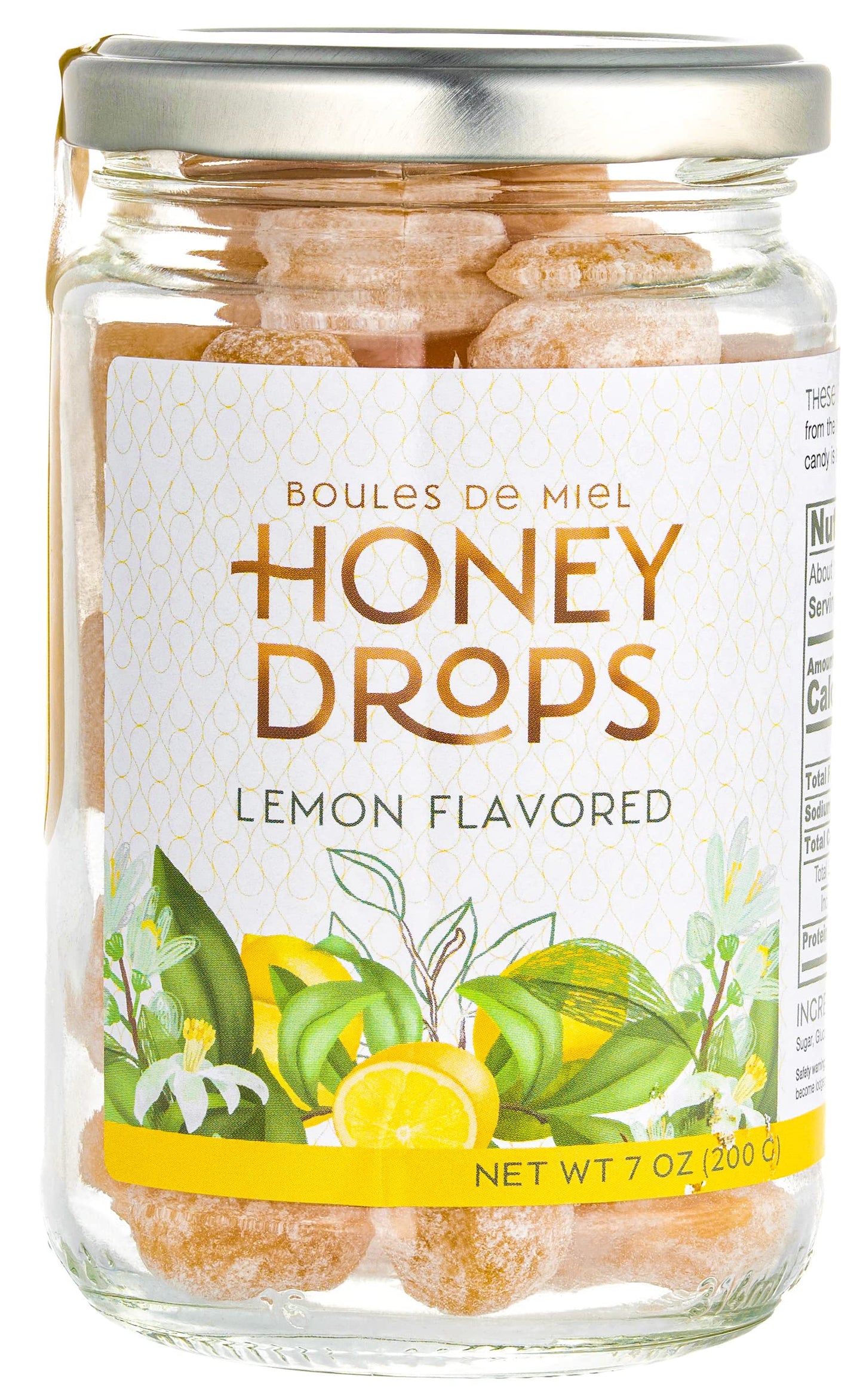 Gourmanity Honey Candy Lemon Drops Surprise Lemon Flavoured Honey Filling Soothing  Sweet Treat Carefully Crafted with Natural Honey Made in Provence France 7oz