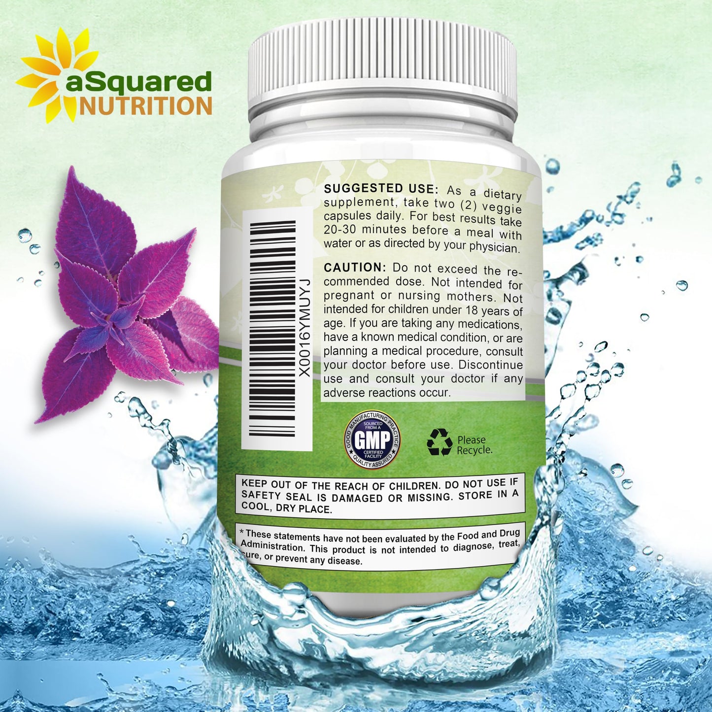 aSquared Nutrition Forskolin 500mg Max Strength-180 Capsules,Forskolin Supplement for Pure Weight Loss Fuel, Coleus Forskohlii Root - Forskolin Diet Pills, Belly Buster Fat Burner 2X Slim Trim Lose