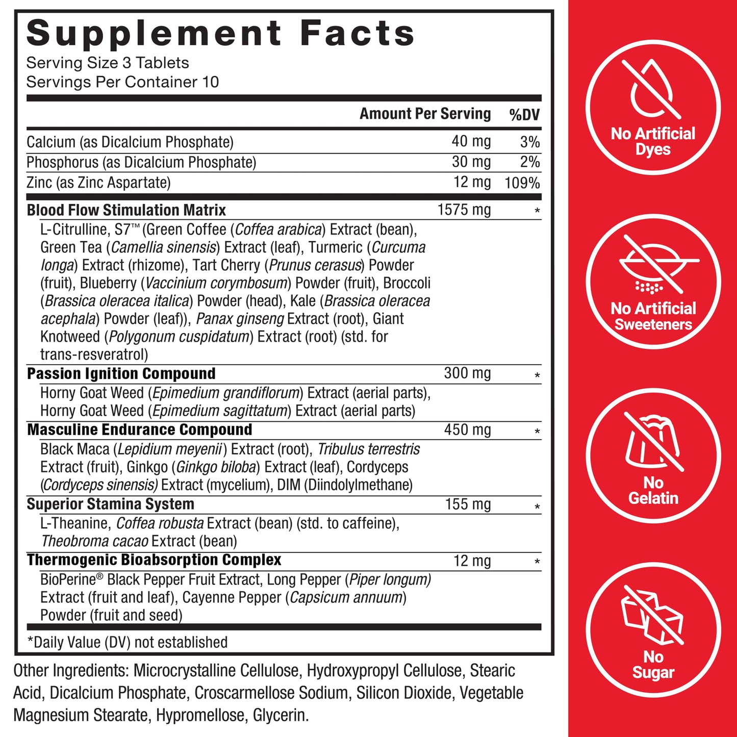 FORCE FACTOR Score! XXL, 3-Pack, Nitric Oxide Booster Supplement for Men with L-Citrulline, Black Maca, & Tribulus to Improve Athletic Performance, Increase Stamina, & Support Blood Flow, 90 Tablets
