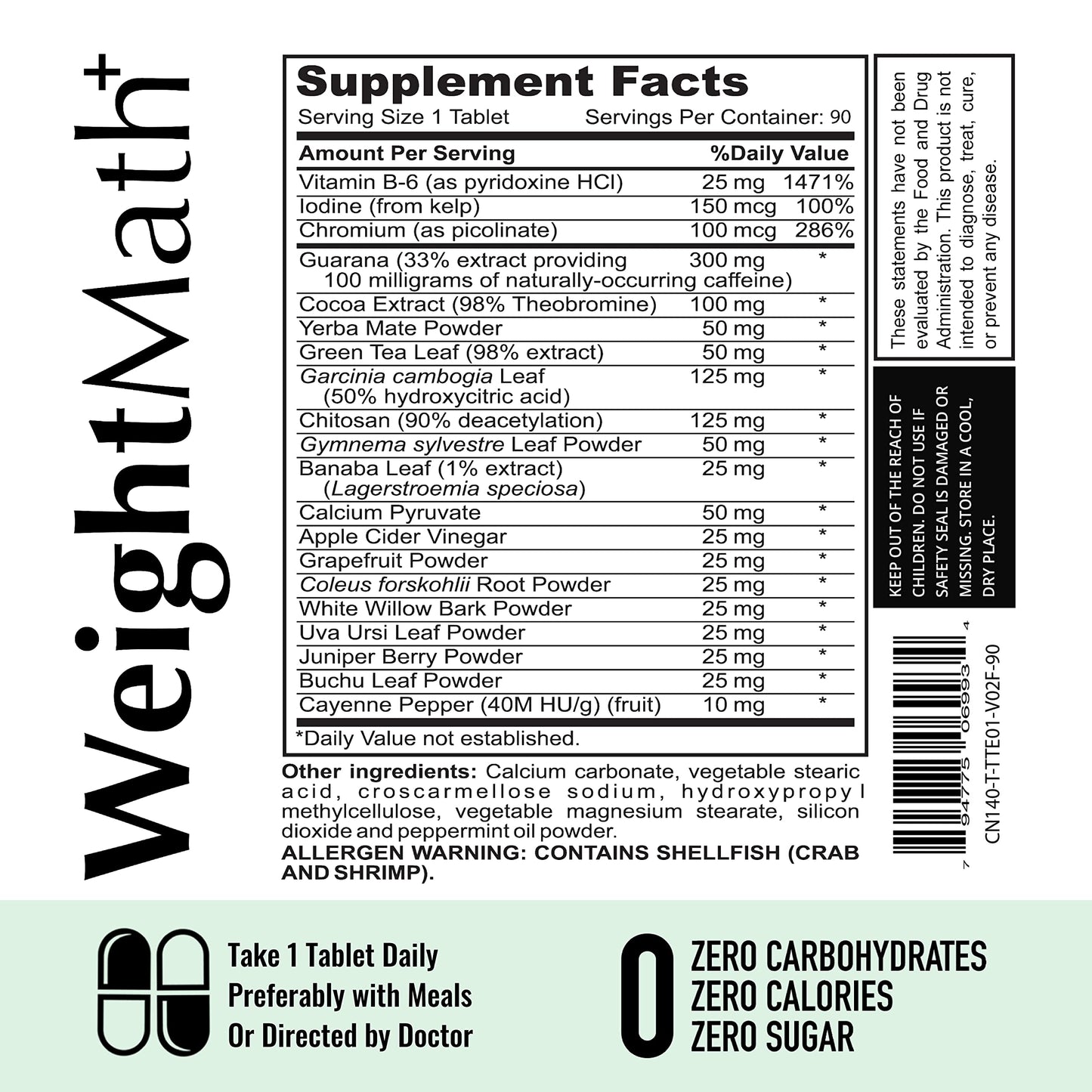 WeightMath Advanced Metabolism Booster & Thermogenic Formula, Flatter Stomach, Aids Belly Bloat, Digestive & Probiotic System, Essential Nutrients to Help Rapid Colon Cleanse