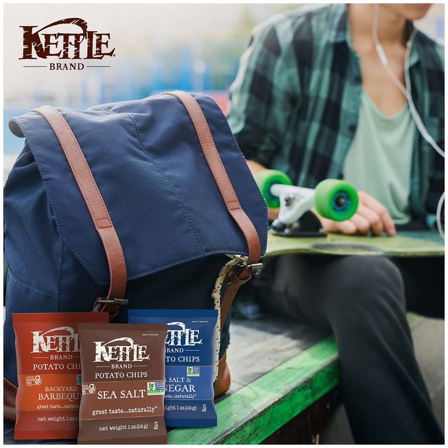 Kettle Brand Potato Chips Variety Pack 1 Oz 20 Ct