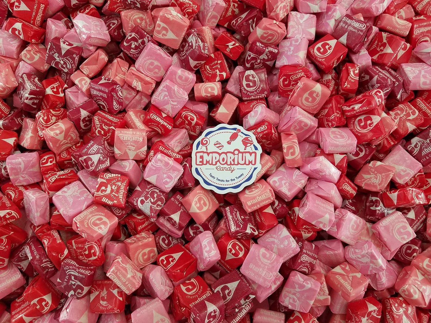 FaveReds  15 lbs of Delicious Fresh Assorted Strawberry Watermelon Cherry Fruit Punch Bulk Wrapped Taffy Candy