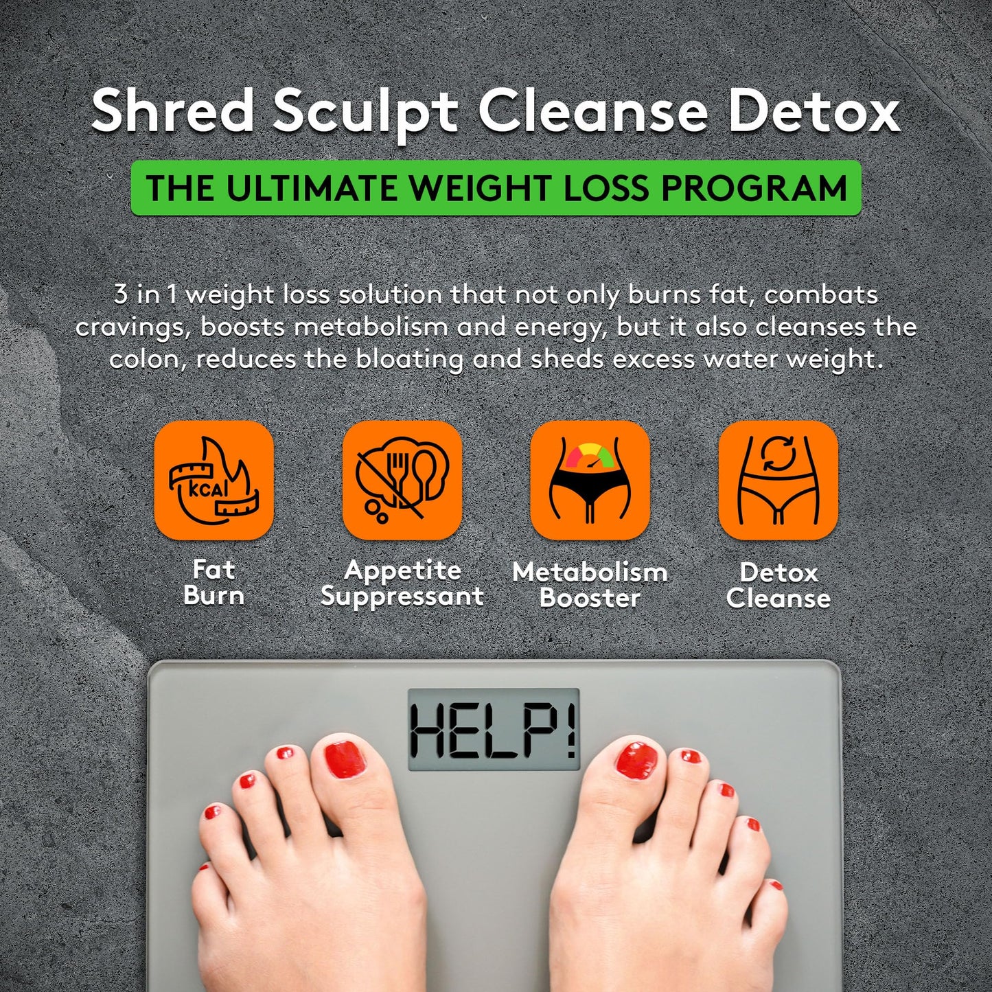 Youth & Tonic Sculpt Shred Cleanse Detox 3X Weight Loss Pills: Appetite Suppressant, Fat Burner, Energy Booster & Nighttime Cleanse for Diet - 120 Pills