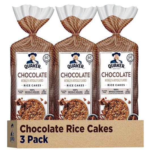 Quaker Large Rice Cakes Chocolate Pack of 3