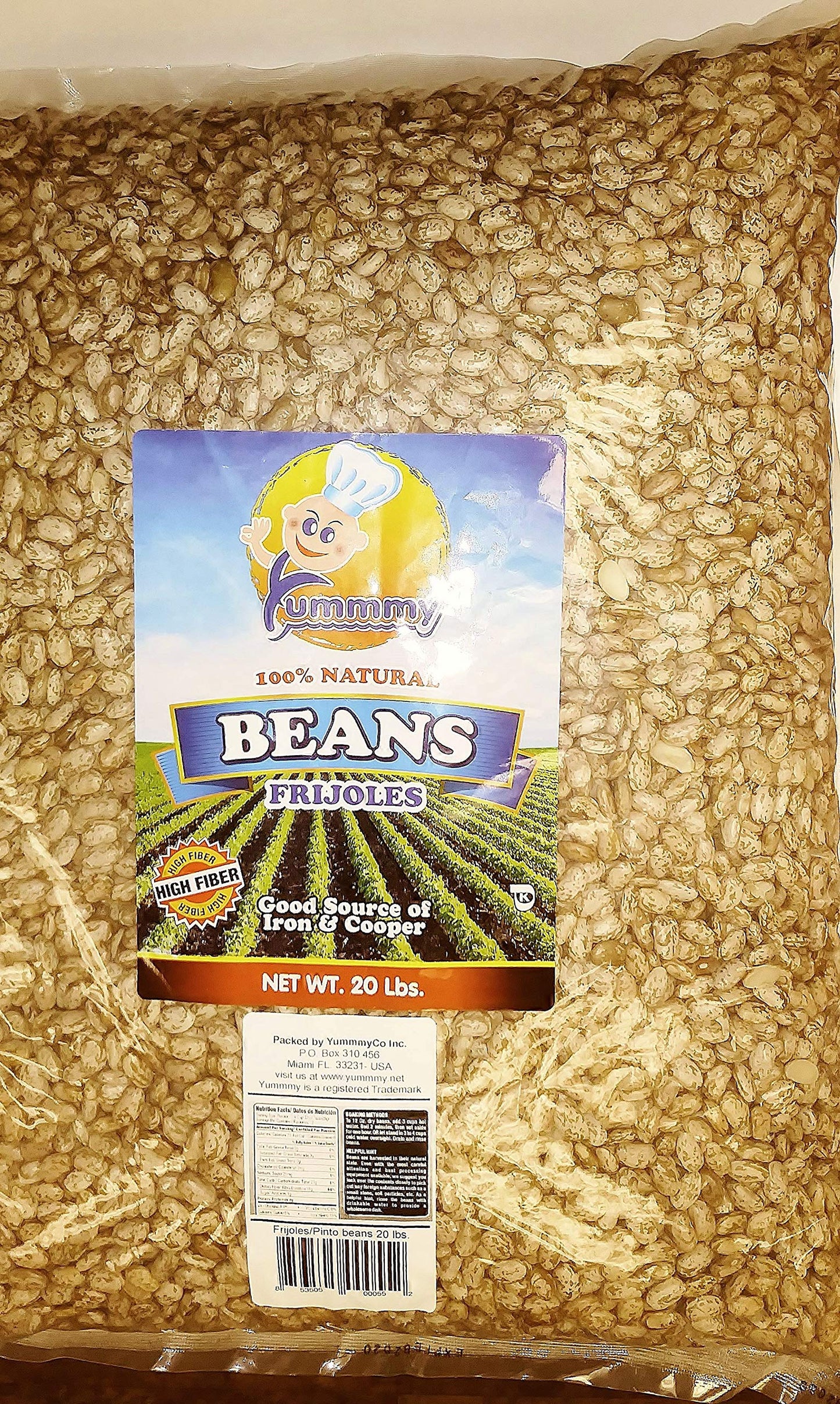 Yummmy Pinto BeansFrijoles 20 lbs Kosher certified 100 Natural Sourced and Packed in USA