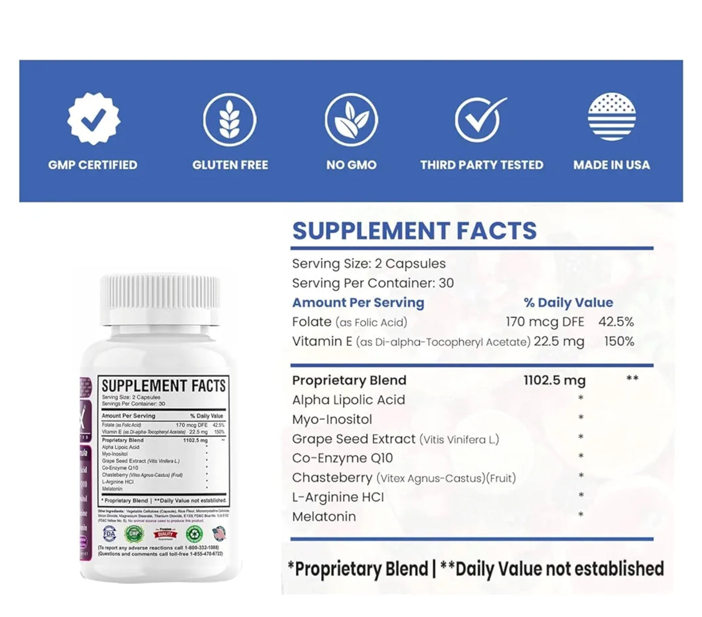 TML AMS Ova-max Vegetable Capsules 120's